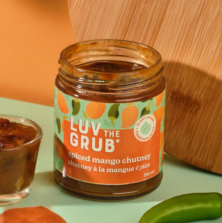 Jar of spiced mango chutney